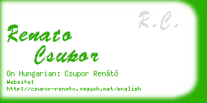 renato csupor business card